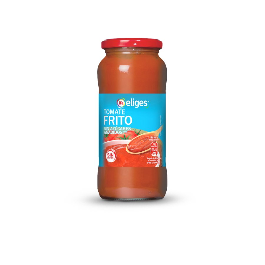 Tomate frito IFA ELIGES sin azúcar añadido frasco 560 g pn.