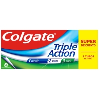 Dentífrico COLGATE triple action menta 2x75 ml
