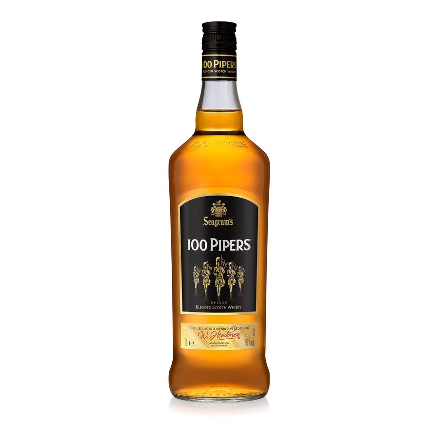 Whisky escocés 100 PIPERS botella 1 l