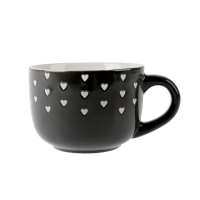 Tazón gres 44 cl gris corazón