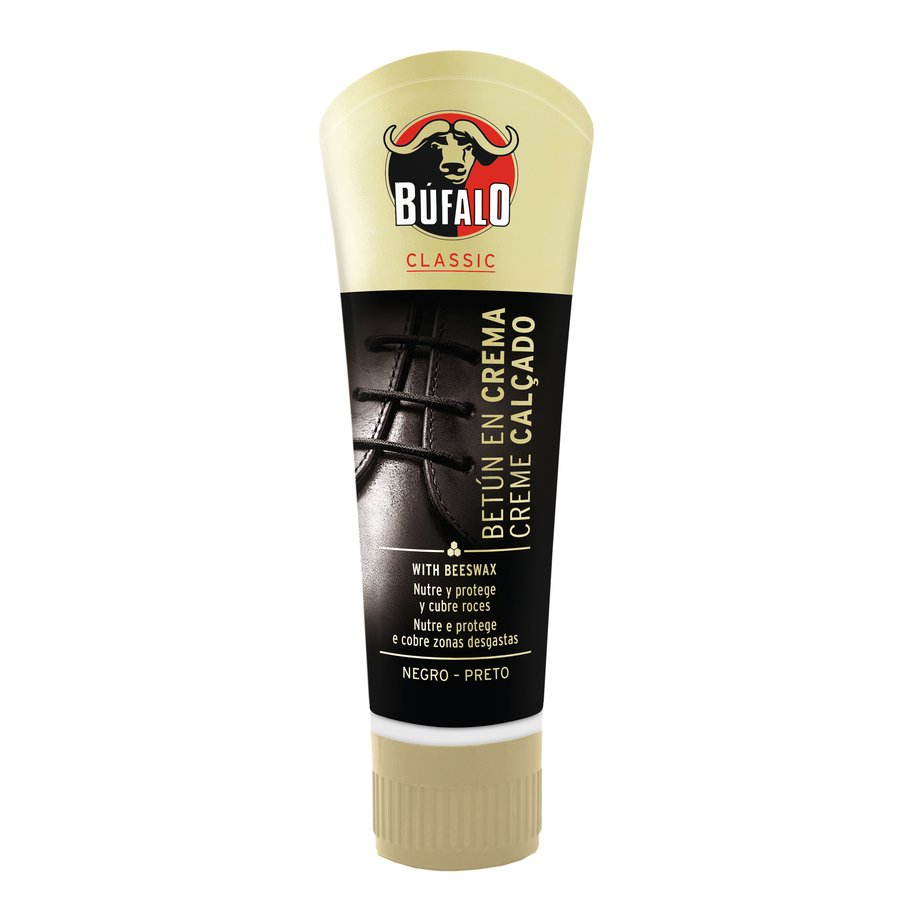 Limpia calzado BUFALO betún negro tubo crema 50 ml