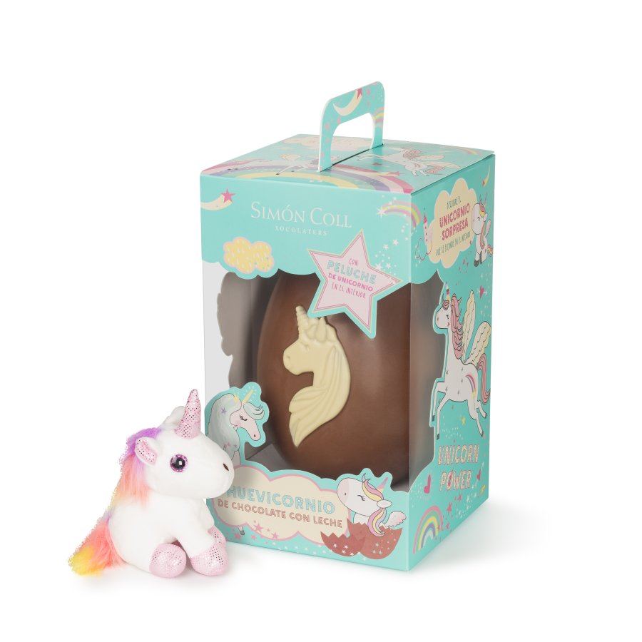 Imagen de Huevo choco leche unicornio pintado SIMON COLL 330 g