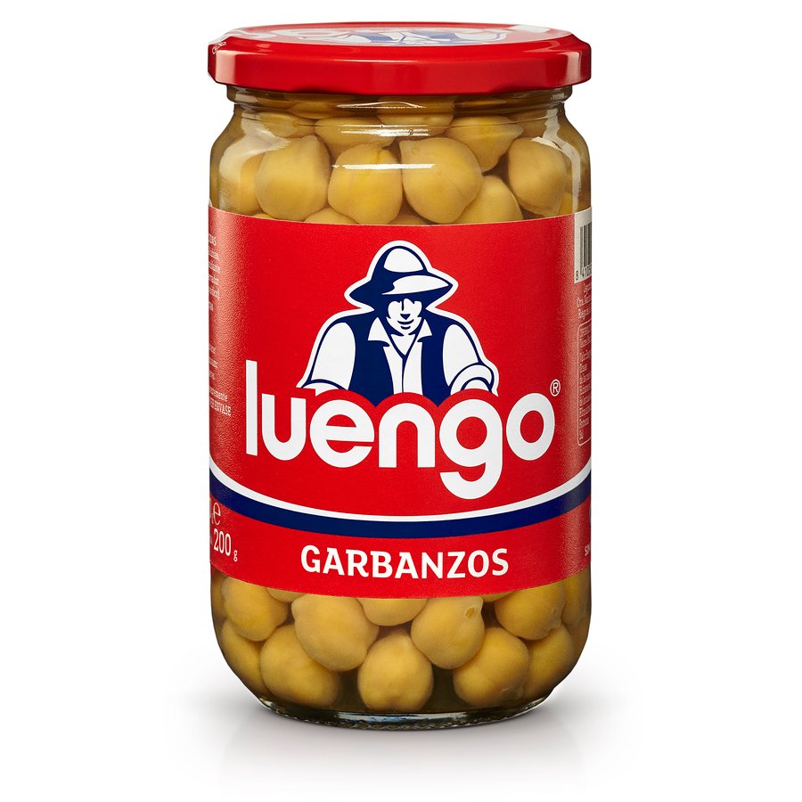 Garbanzos cocidos LUENGO frasco 200 g pne.