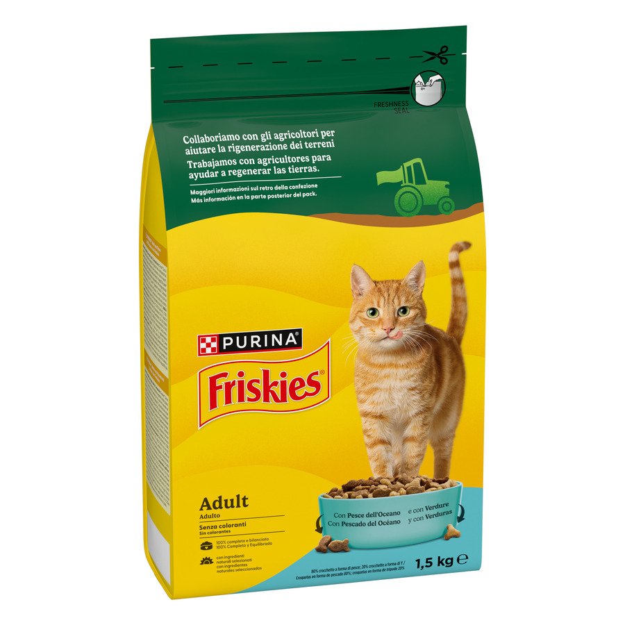 Alimento gato FRISKIES Pescado Océano y Verduras 1,5 kg