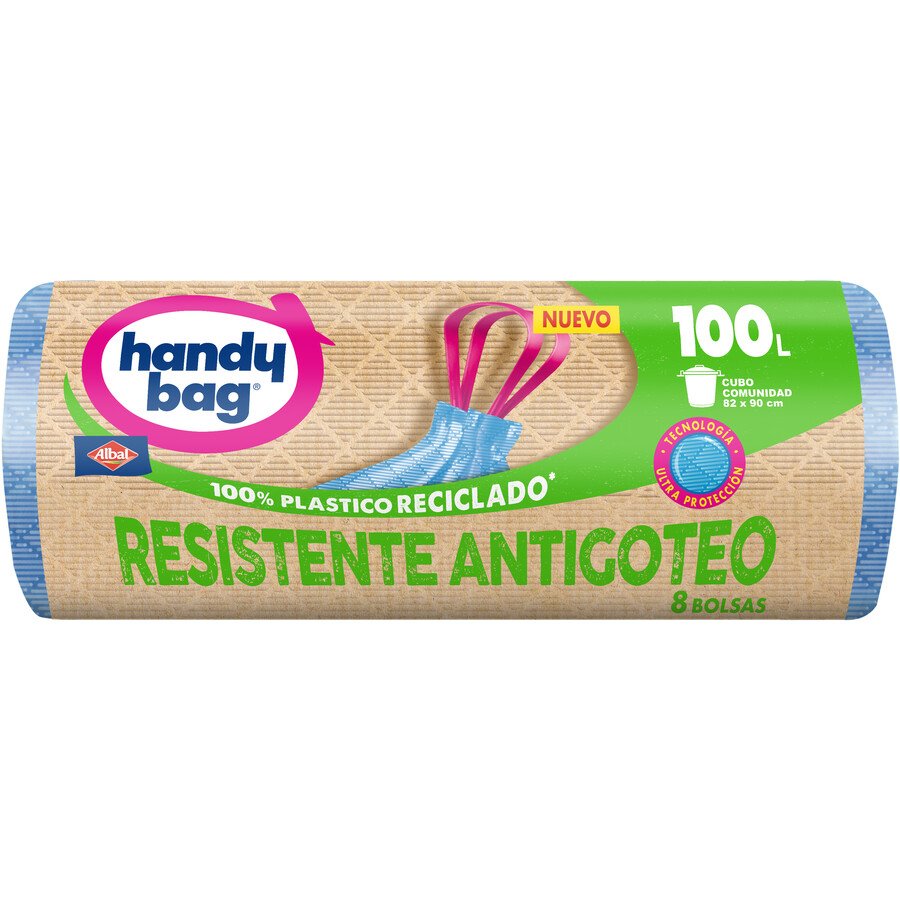 Bolsa basura 100 l ALBAL HANDY BAG resistente 8 unidades