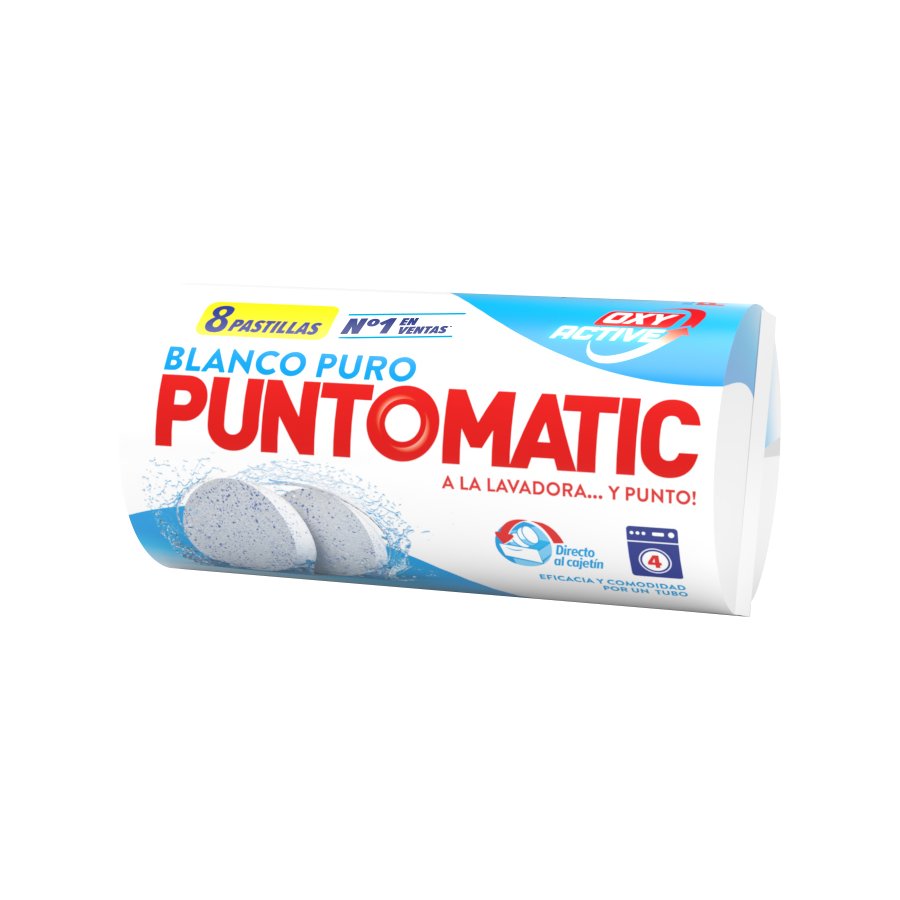 Detergente cápsulas PUNTOMATIC blanco paquete 8 pastillas