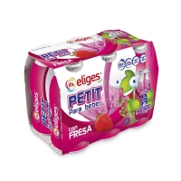 Leche fermentada Petit para beber IFA ELIGES con fresa 6x100 g
