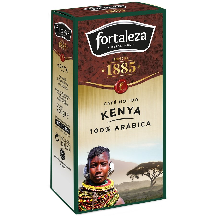 Café molido natural FORTALEZA Kenya paquete 250 g