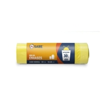 Bolsa basura 30 l amarilla autcierre 55X60 IFA SABE 30 unidades