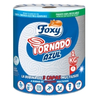 Papel de cocina FOXY tornado azul 1 rollo