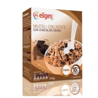 Muesli crujiente IFA ELIGES con chocolate negro 500 g