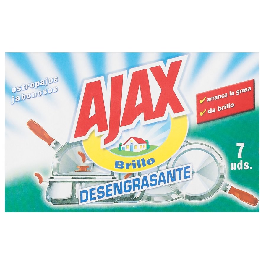 Estropajo jabonoso AJAX  caja 7 unidades