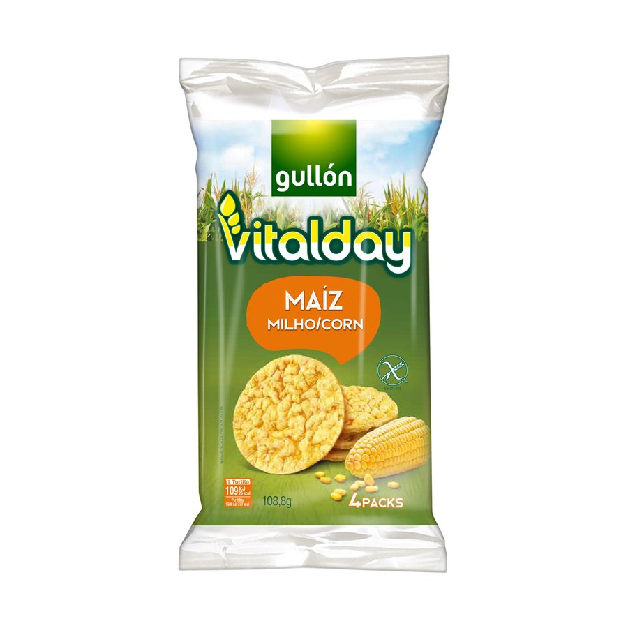 Tortitas de maíz GULLON Vitalday 4 packs 108 g