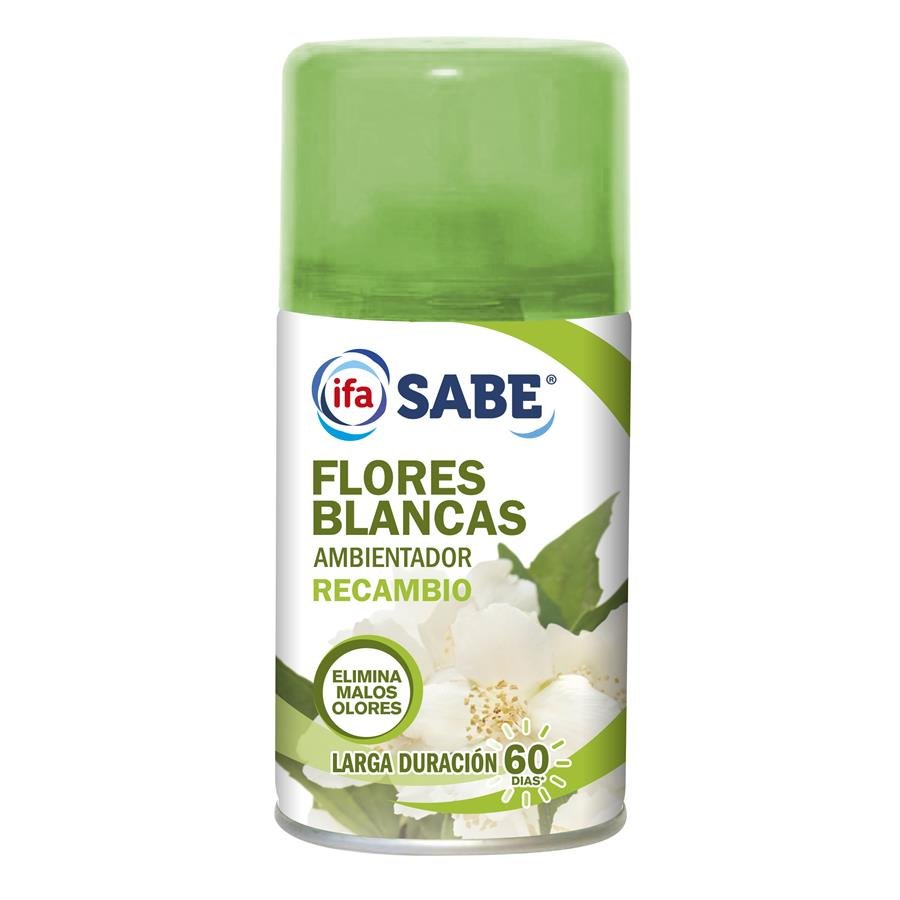 Ambientador pilas IFA SABE flores blancas recambio spray 250 ml