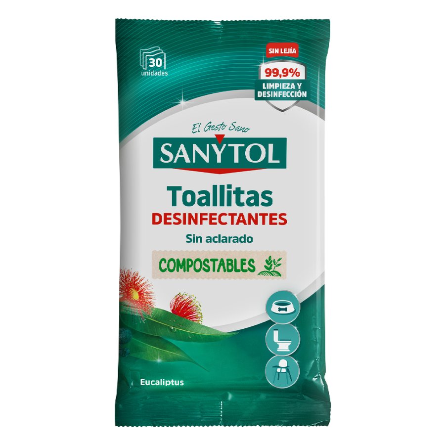 Toallitas desinfectantes SANYTOL 30 unidades