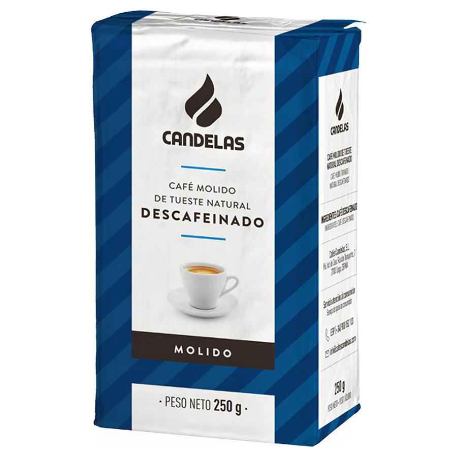 Café molido descafeinado natural CANDELAS paquete 250 g