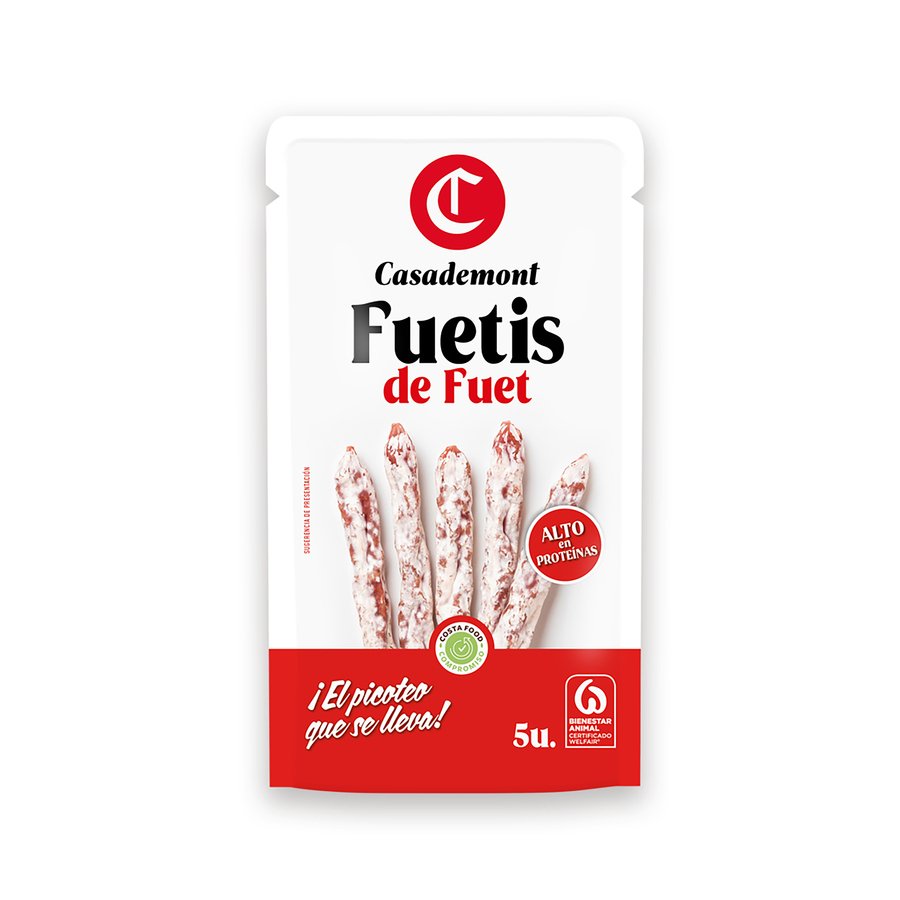 Imagen de Snacks de fuet Fuetis CASADEMONT 50 g