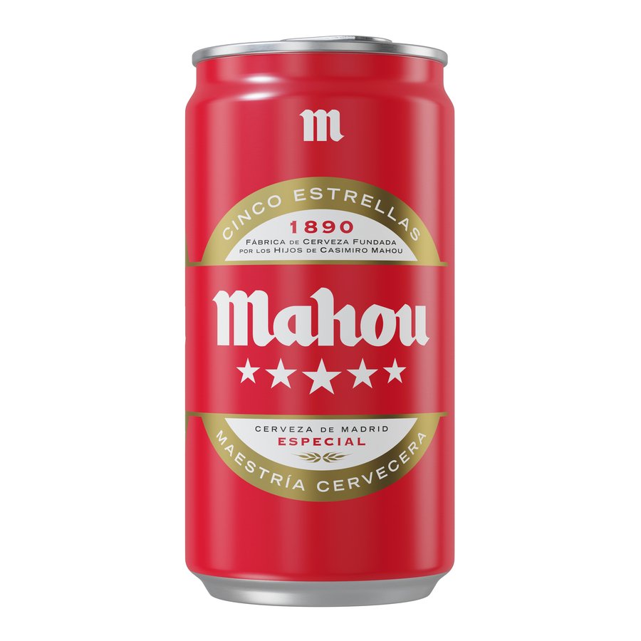 Cerveza MAHOU 5 estrellas lata 25 cl