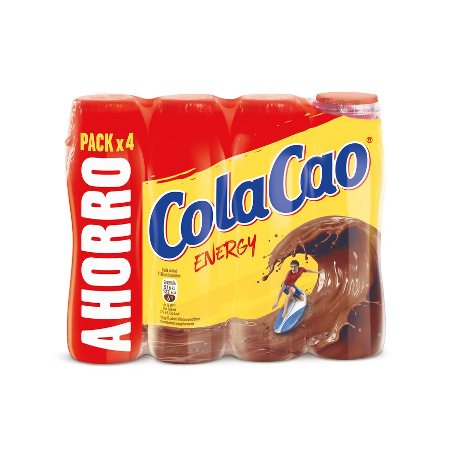 Batido cacao COLA CAO Energy pack 4x188 ml
