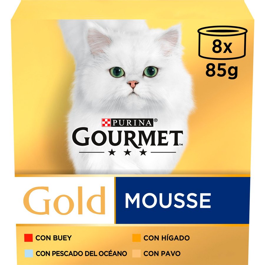 Alimento gato PURINA GOURMET Gold mousse pack 8x85 g