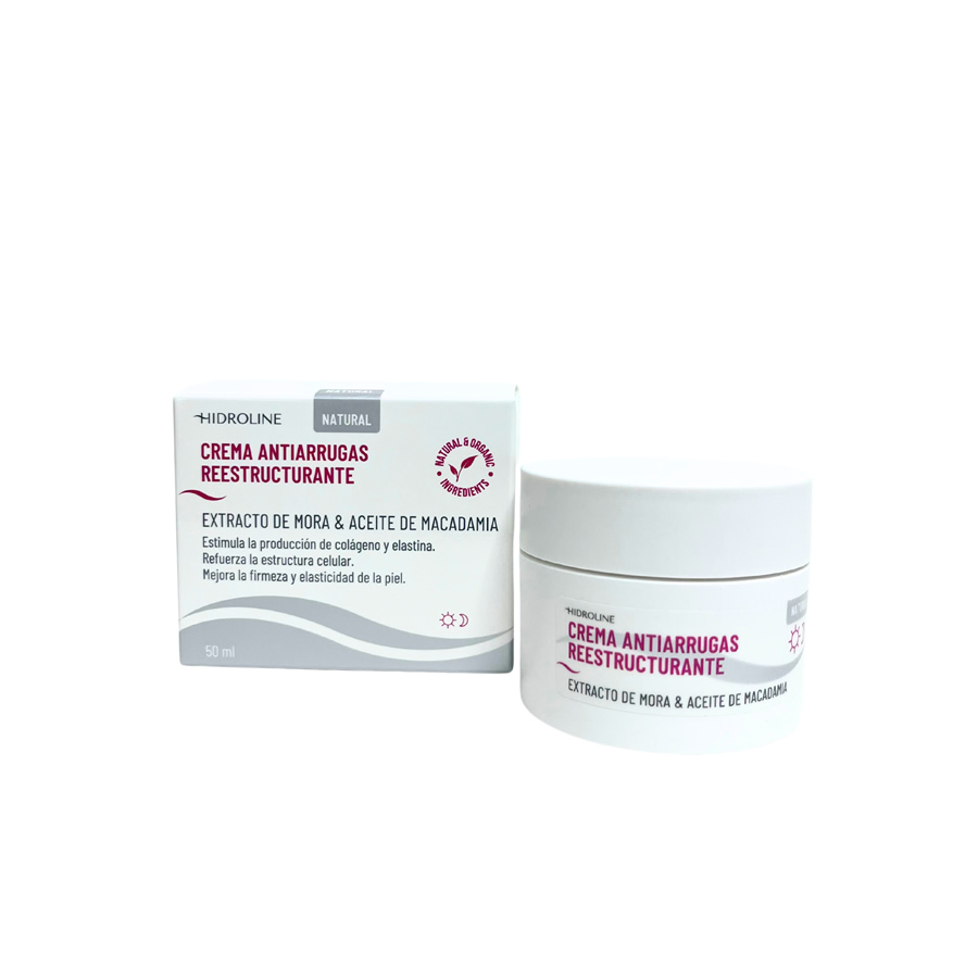 Crema antiarrugas reestructurante natural HIDROLINE 50 ml