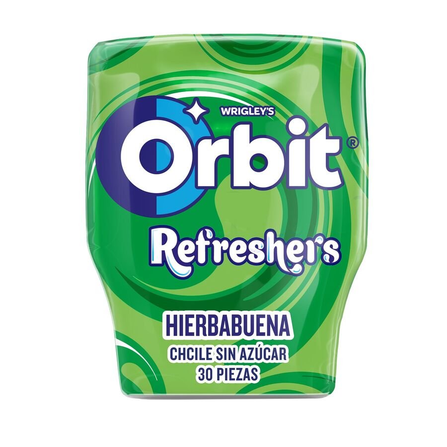 Chicle ORBIT Refreshers hierbabuena bote 67 g