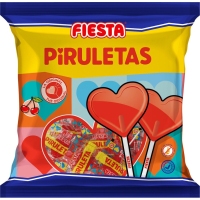 Piruletas corazón FIESTA bolsa 7 unidades 91 g
