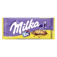 Chocolate con galletas Tuc MILKA libra 87 g