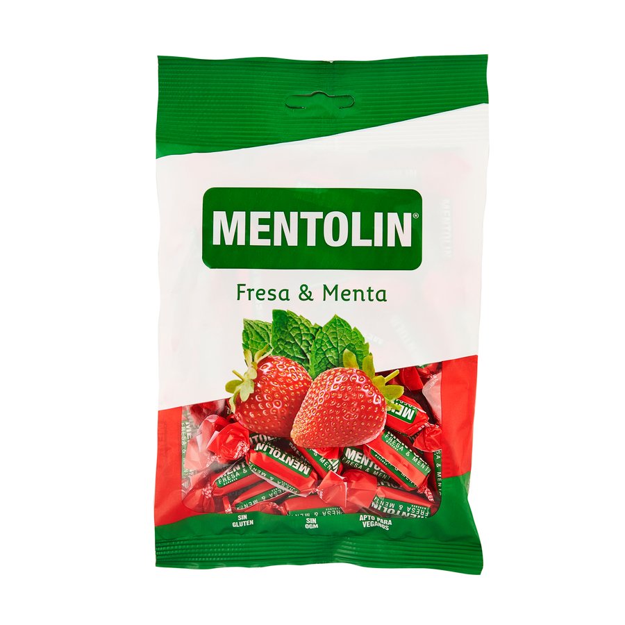 Caramelos MENTOLIN fresa y menta 150 g