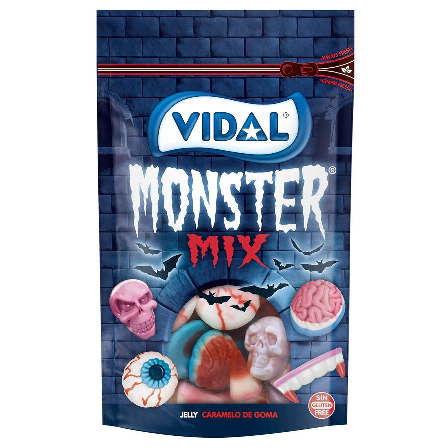 Caramelo goma VIDAL halloween monster mix 180g