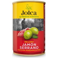 Aceituna rellena jamón serrano JOLCA 130 g pne.