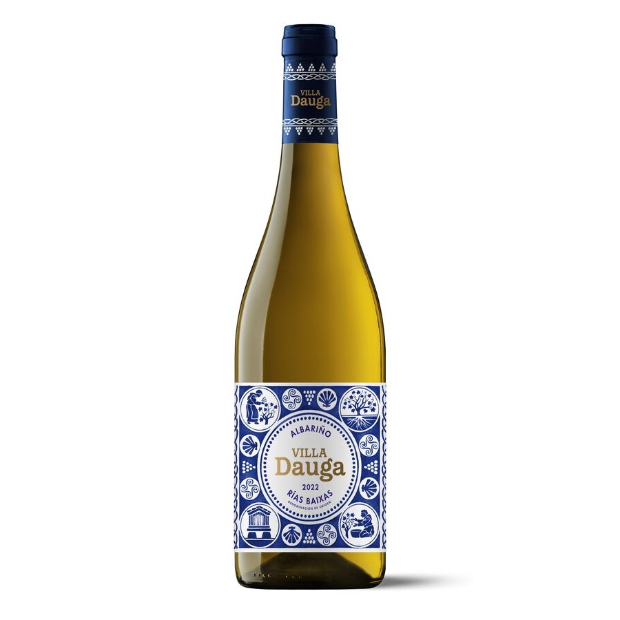 Vino blanco D.O.Rías Baixas VILLA DAUGA albariño botella 75 cl
