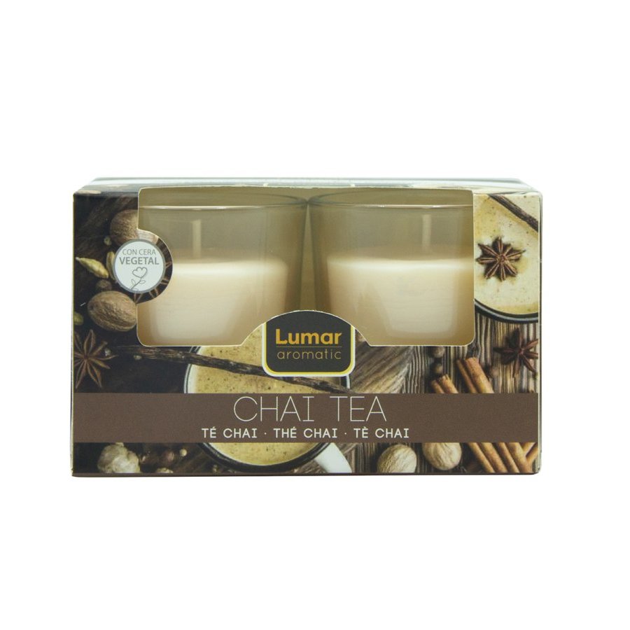 Velas perfumadas LUMAR AROMATIC Chai Tea 2 x 57 g