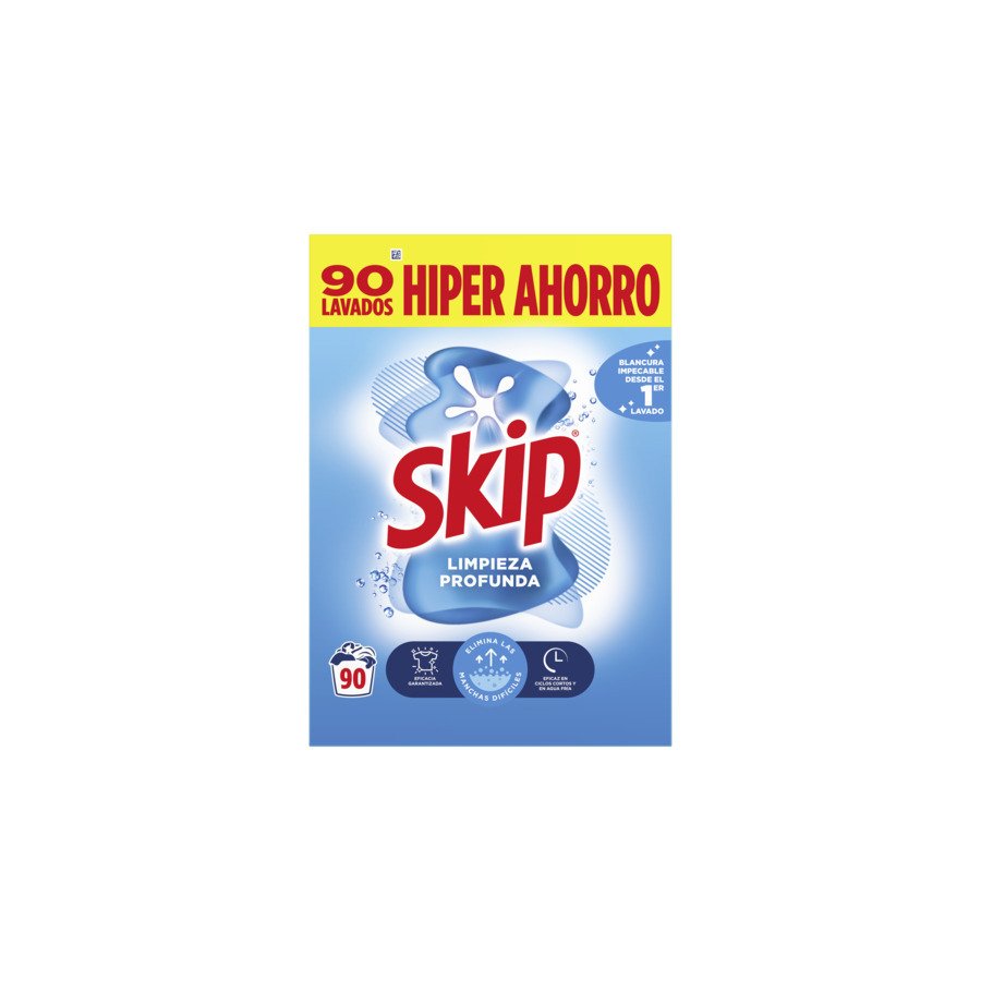 Detergente polvo SKIP 90 lavados