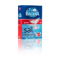 Sal marina LA BALLENA gruesa caja 1 kg
