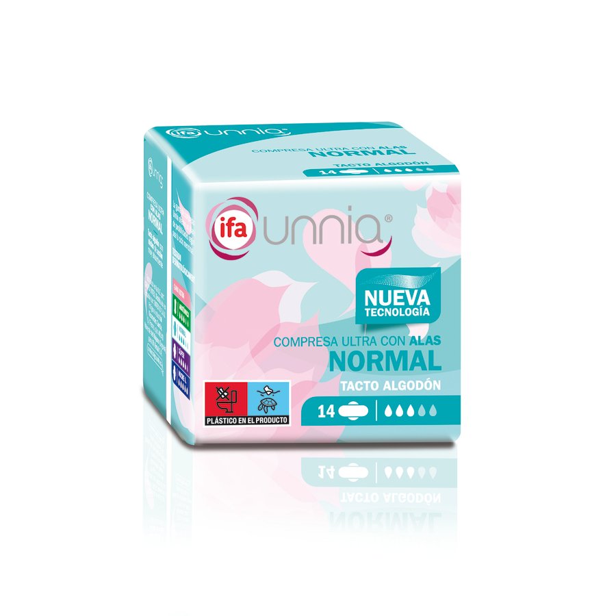 Compresas IFA UNNIA ultra alas normal 14 unidades