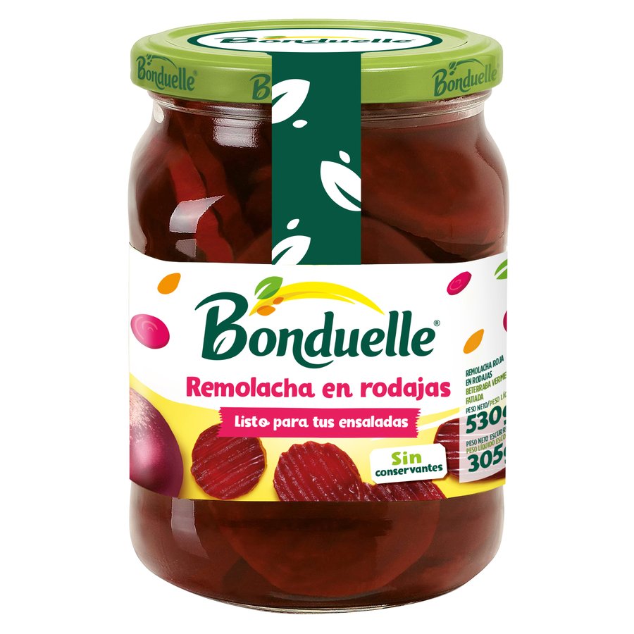 Remolacha en rodajas BONDUELLE Bio frasco 305 g pne.