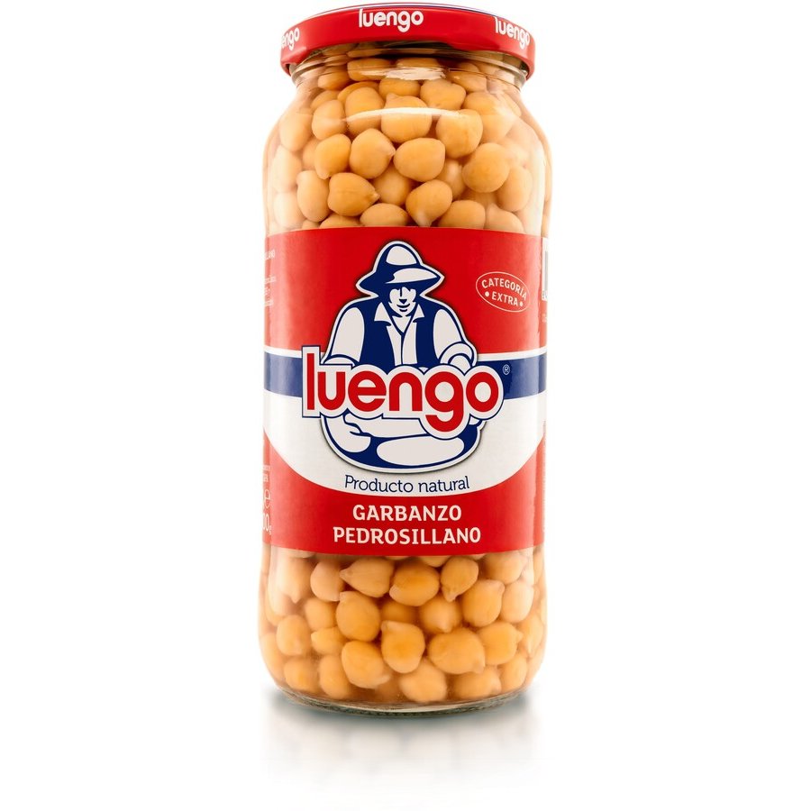 Garbanzos pedrosillanos cocidos LUENGO frasco 400 g pne.