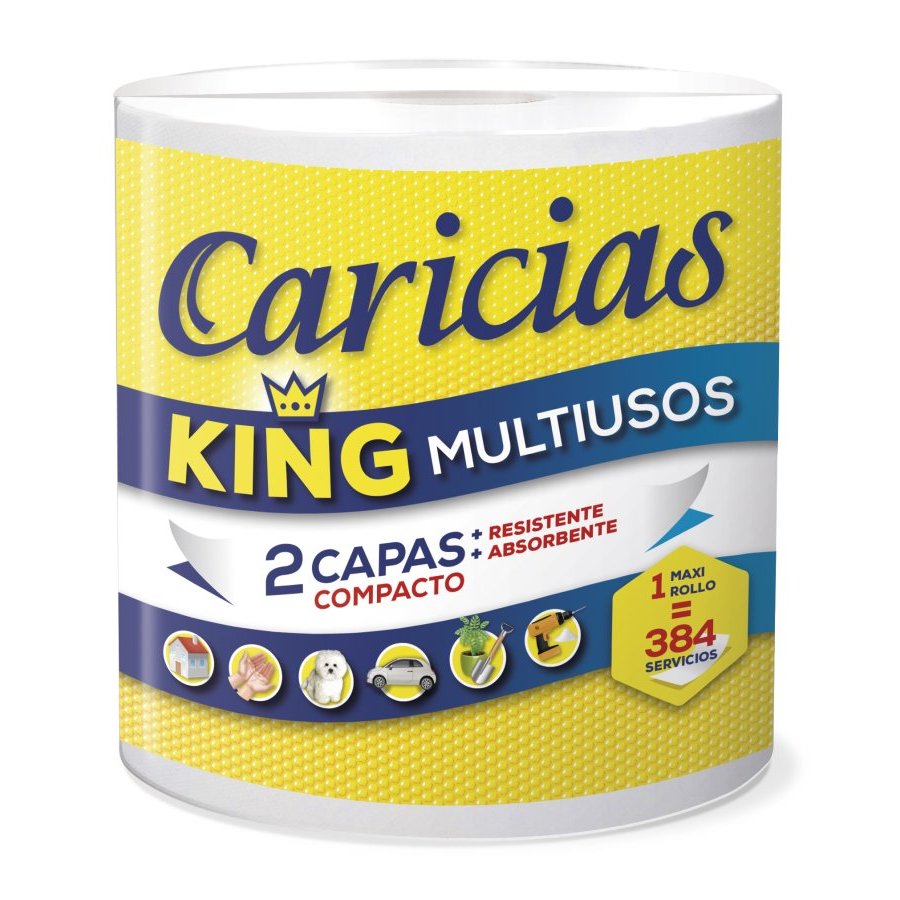 Papel cocina CARICIAS multiusos 1 maxi rollo