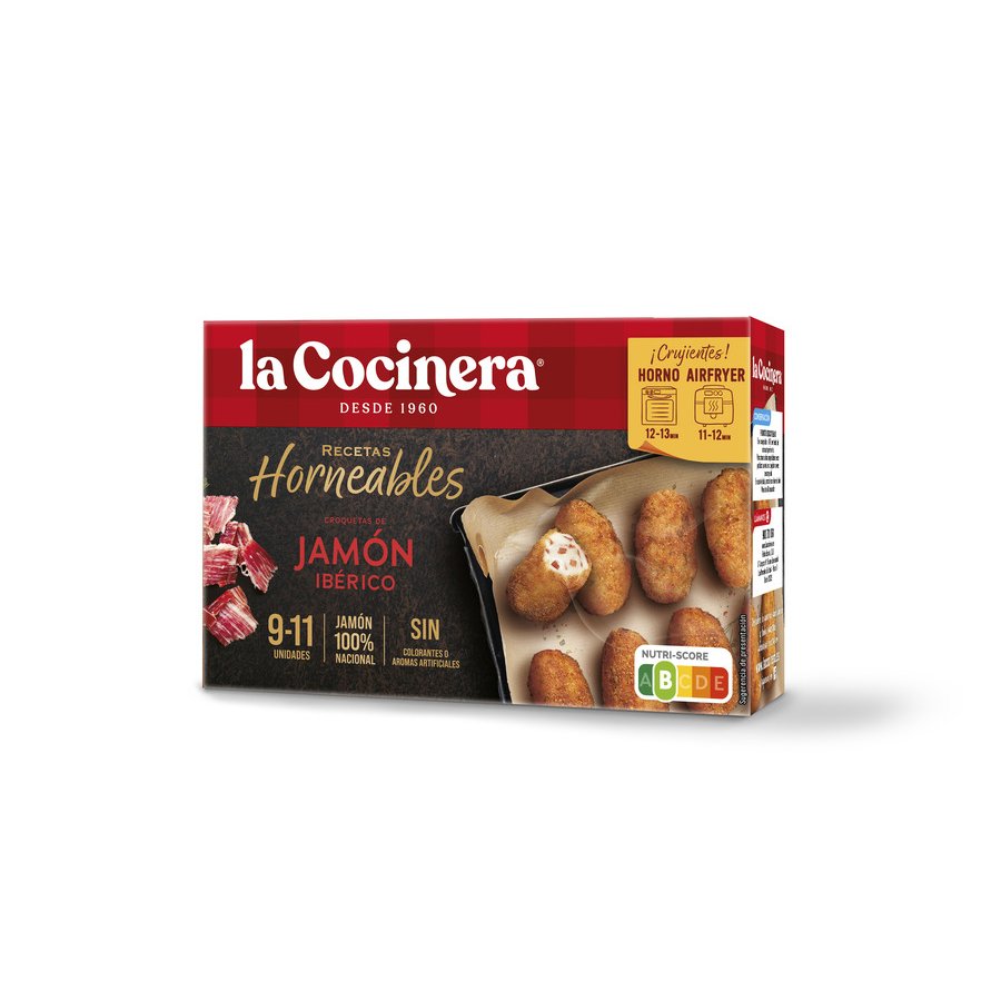 Croquetas horneables congeladas LA COCINERA de jamón ibérico 340 g