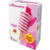 Helado fresa y crema LA MENORQUINA Chupa Chups 5 unidades 225 g