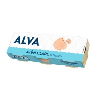 Atún claro al natural ALVA pack 3x56 g pne.