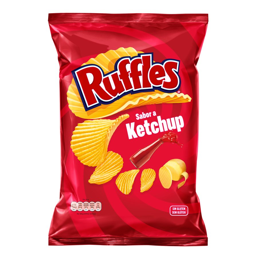 Patatas fritas RUFFLES Ketchup 150 g