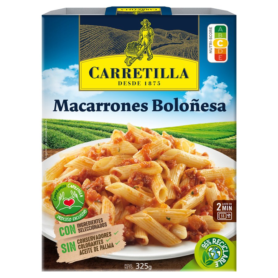 Macarrones boloñesa CARRETILLA 325 g