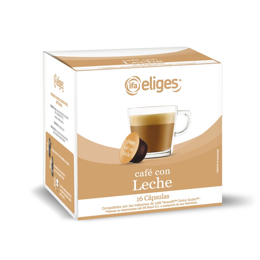 Café cápsulas IFA ELIGES Café con leche 16 unidades 152 g