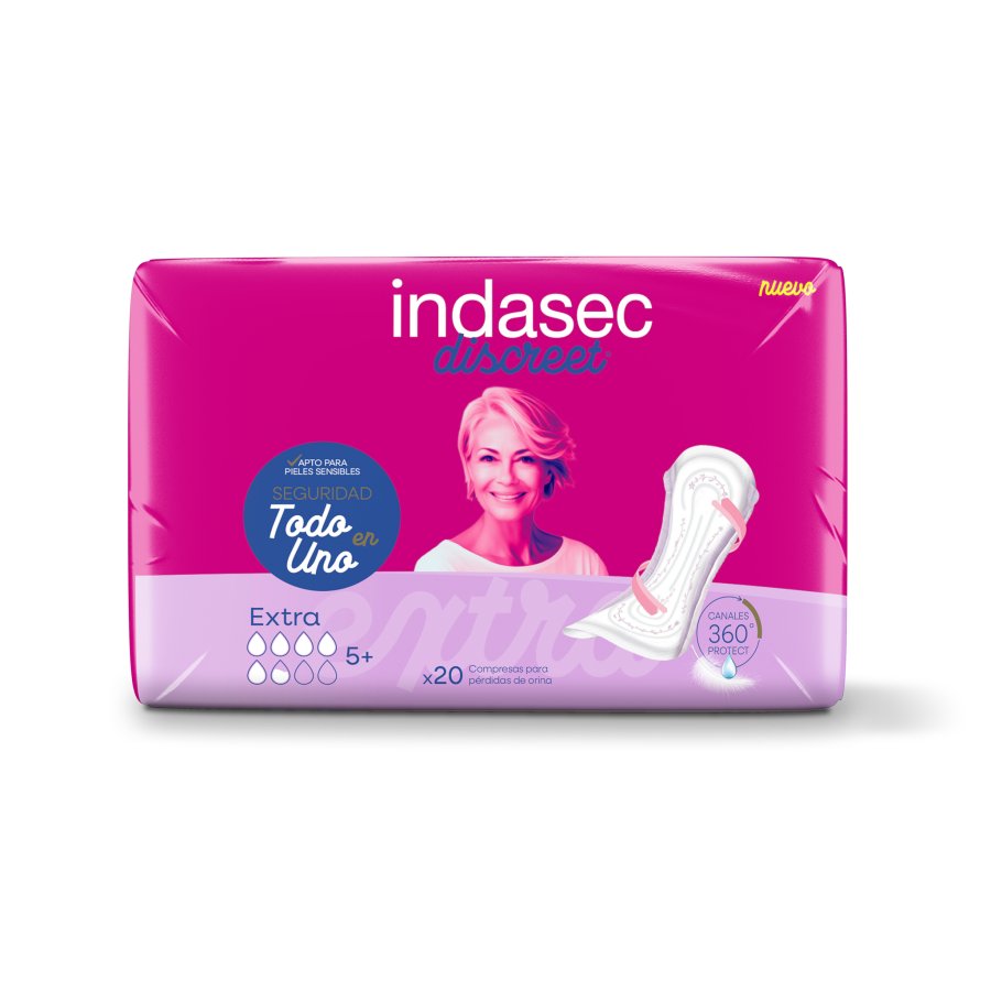 Compresas incontinencia INDASEC Discreet Extra 20 unidades