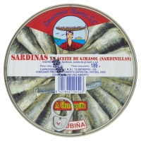 Sardinillas en aceite de girasol A CHURRUSQUIÑA ro-270 pn.