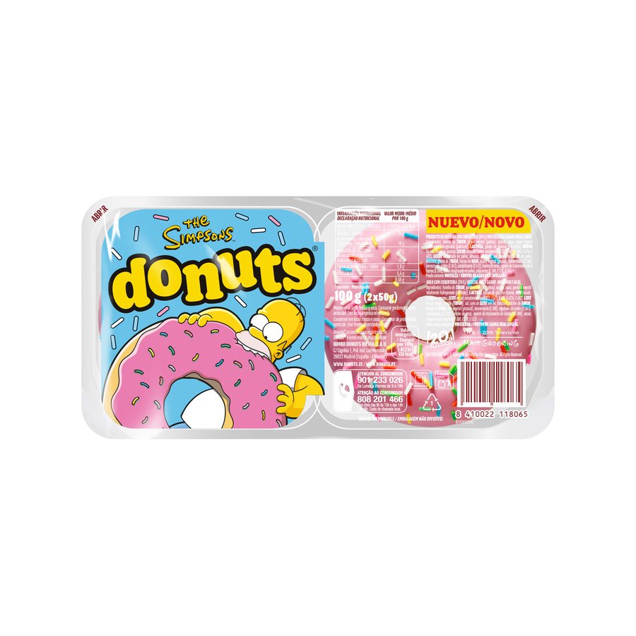 Berlinas DONUTS The Simpsons 2 unidades 100 g