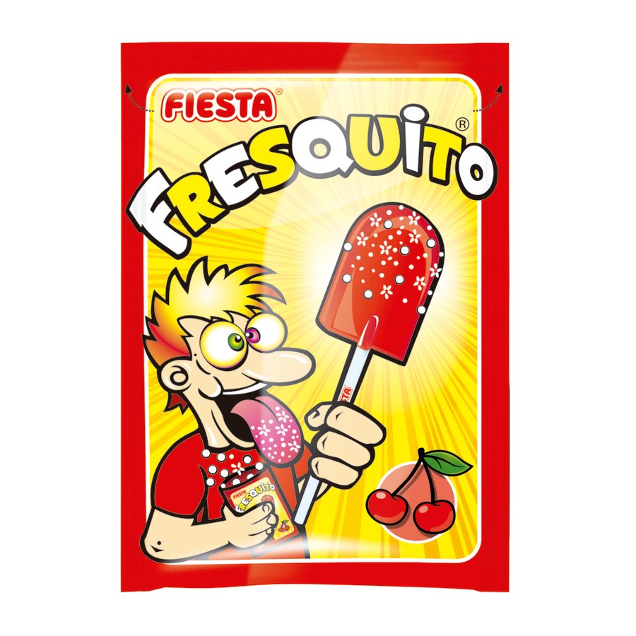 Caramelos palo FIESTA Fresquito cereza 17 g