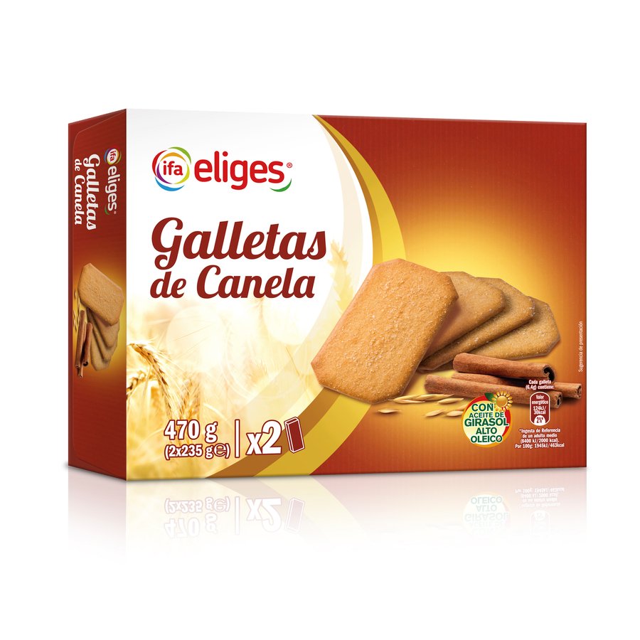 Galletas IFA ELIGES canela caja 2 x 235 g